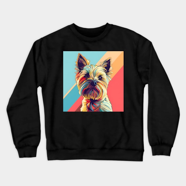 Cairn Terrier in 80's Crewneck Sweatshirt by NatashaCuteShop